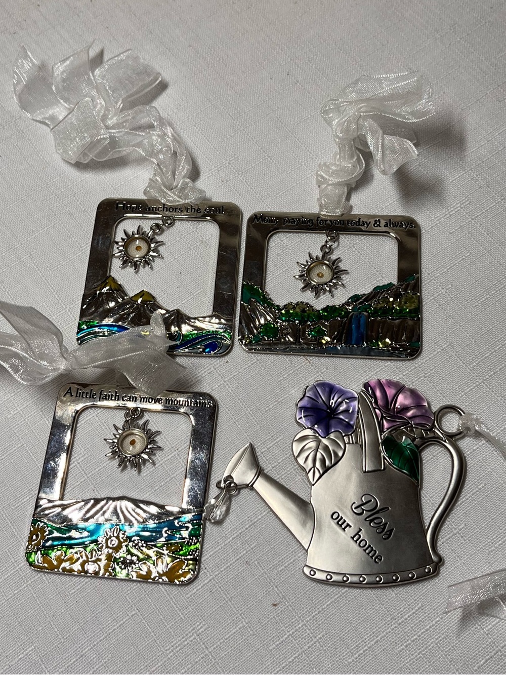 Inspirational hanging ornaments. Prayer. Faith. Love. Blessing. Perfect gift.